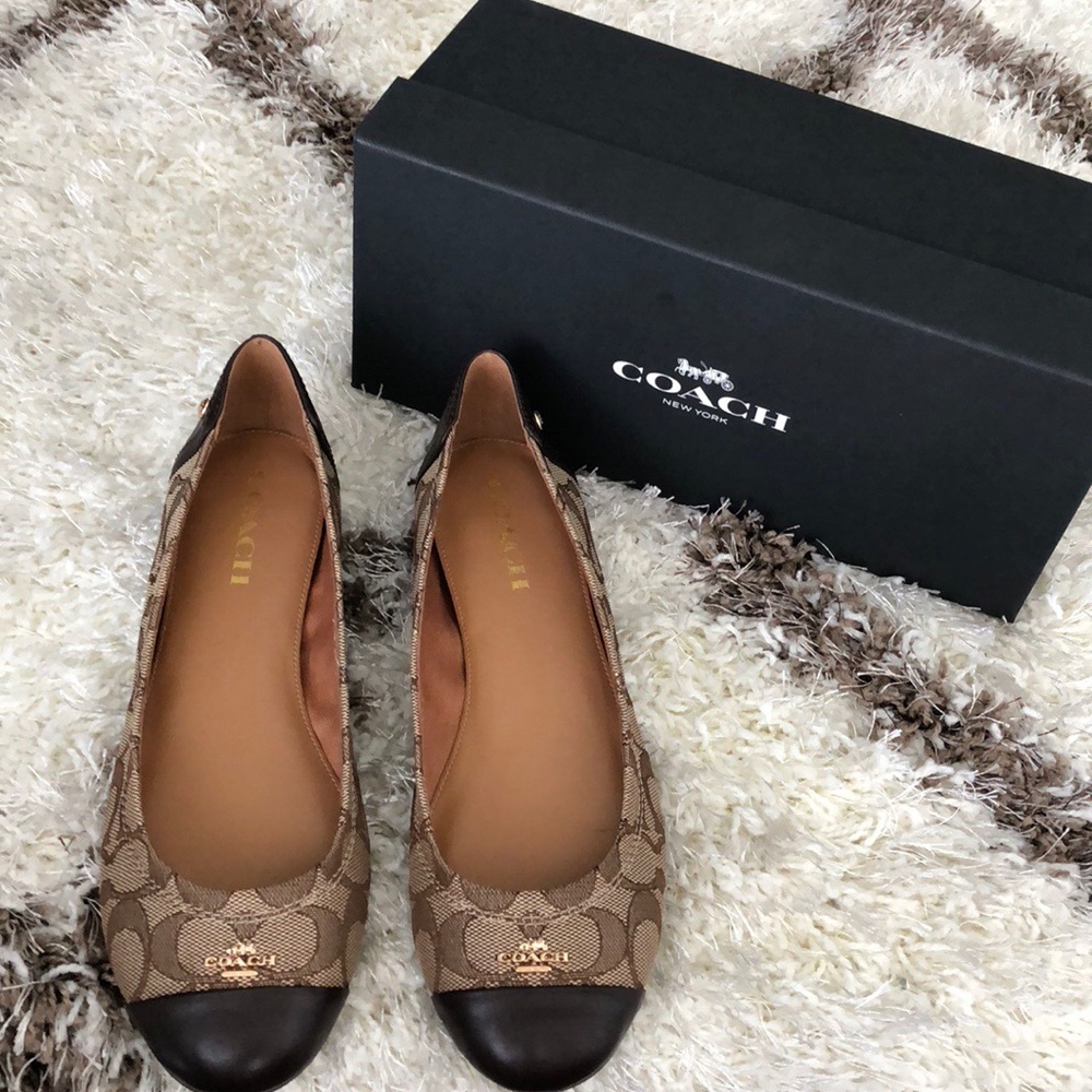 LAST SIZE 8 Coach Chelsea Signature khaki/chestnut